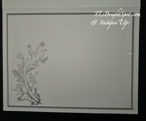Stampin' Up! Botanical Glow wedding card inside