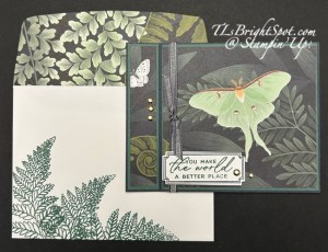 Stampin' Up! Moonlit Flora DSP card & envelope