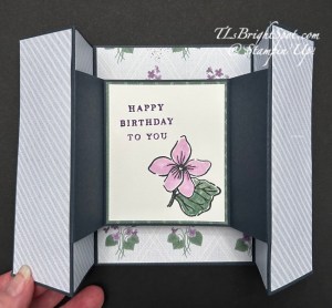 Stampin' Up! Framed Violets Floating Gatefold open