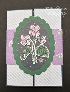 Stampin' Up! Framed Violets Floating Gatefold w/ belly band