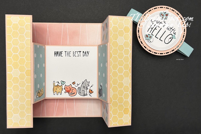 Stampin' Up! Cutest Crew floating gatefold w/ belly band off to side