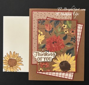 Stampin' Up! Sunflower Fields card & envelope