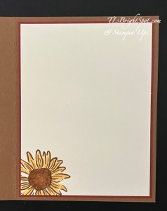 Stampin' Up! Sunflower Fields card inside