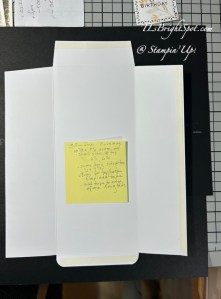 Stampin' Up! Slimline envelope