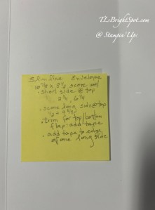 Stampin' Up! Slimline envelope instructions