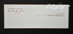 Stampin' Up! Poetic Petals Slimline card inside