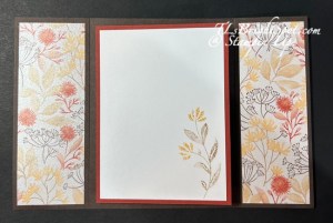 Stampin' Up! Springy inside Gatefold card inside
