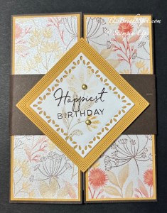 Stampin' Up! Springy inside gatefold w/ Glow of Harvest SDSP card front