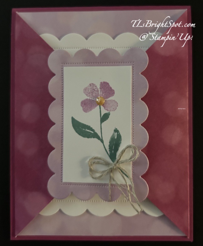 Stampin' Up! Scalloped Christmas Cheer Dies on Triangle Gatefold card front
