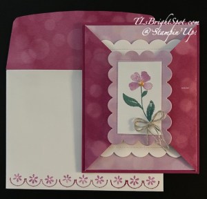 Stampin' Up! Scalloped Christmas Cheer Dies w/ Triangle Gatefold Flip-Up card & envelope
