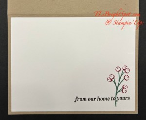 Stampin' Up! Noel Tidings card inside