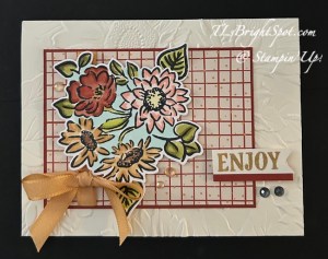Stampin' Up! Radiant Sunflowers + Sunflower Fields DSP card front