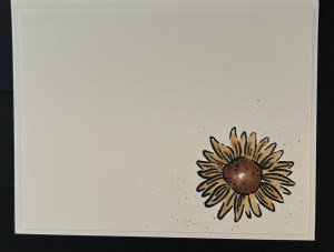 Stampin' Up Radiant Sunflower inside card