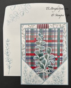 Stampin' Up! Pocket Gaefold w/ All Wrapped Up, card & envelope
