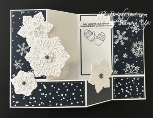 Stampin' Up! double z-fold inside