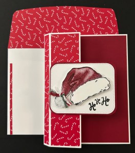 Stampin' Up! Saanta's Hat fun fold card & envelope